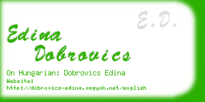 edina dobrovics business card